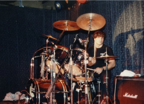 A rare photo of Kryst The Conqueror drummer The Murp (thanks <a href='http://www.sardonica.com/'>www.sardonica.com</a>).
